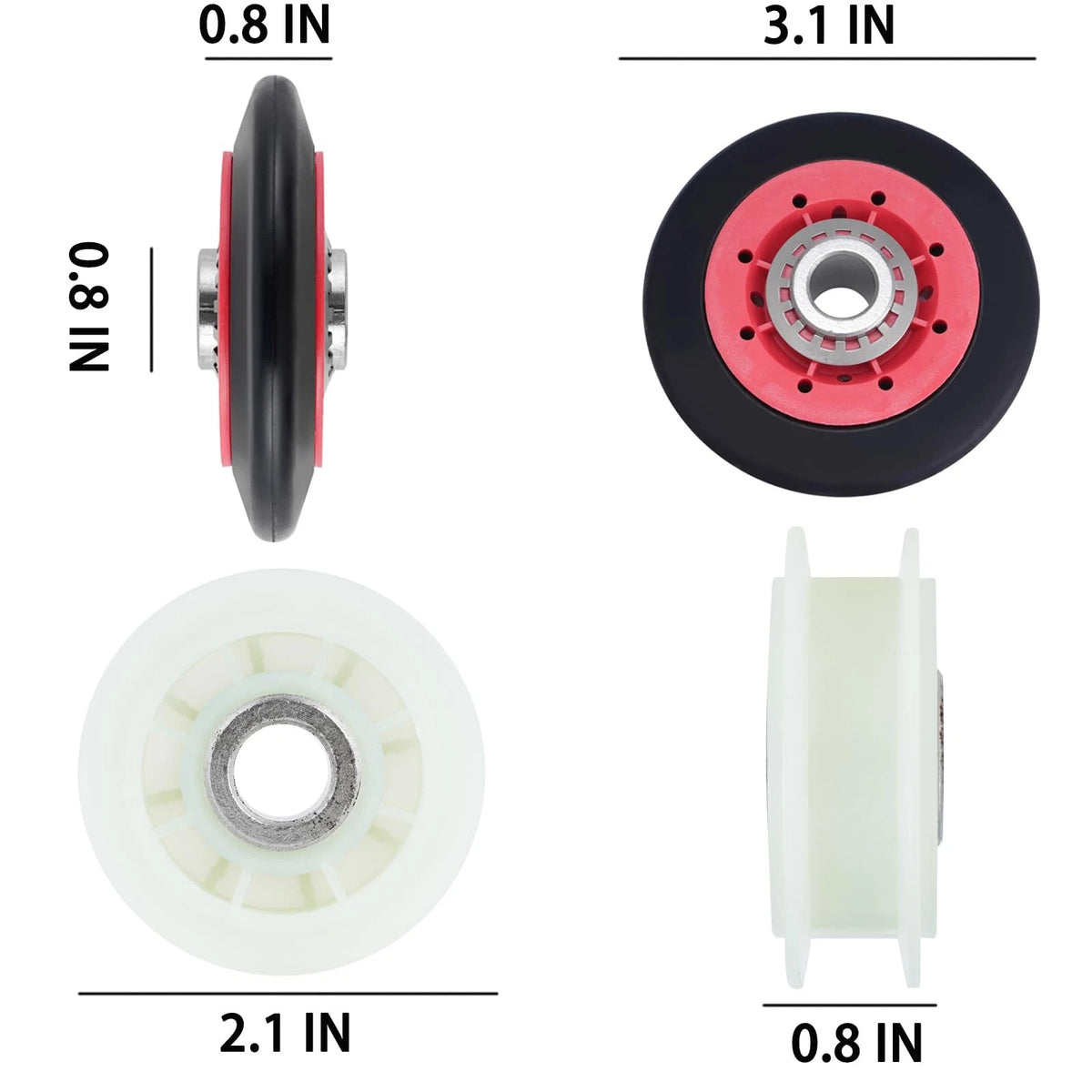 Dryer Idler Pulley Kit Drum Roller Repair May-tag...
