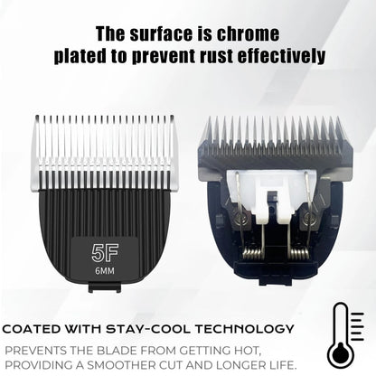 bulu 1Pack Flash Clipper Professional Detachable Replacement 5F, black