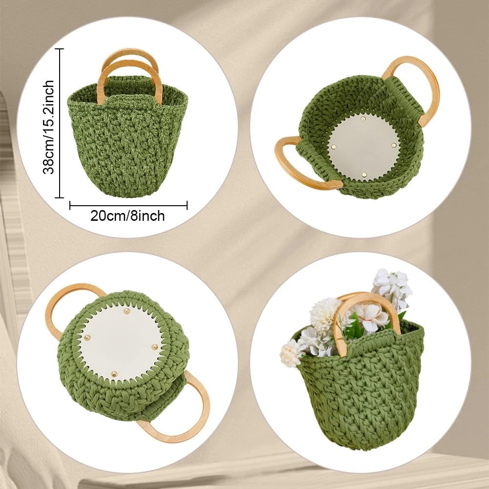 BEUNITONE Crochet Kit-Bag for Beginners, DIY Hook Kniting Kits Green