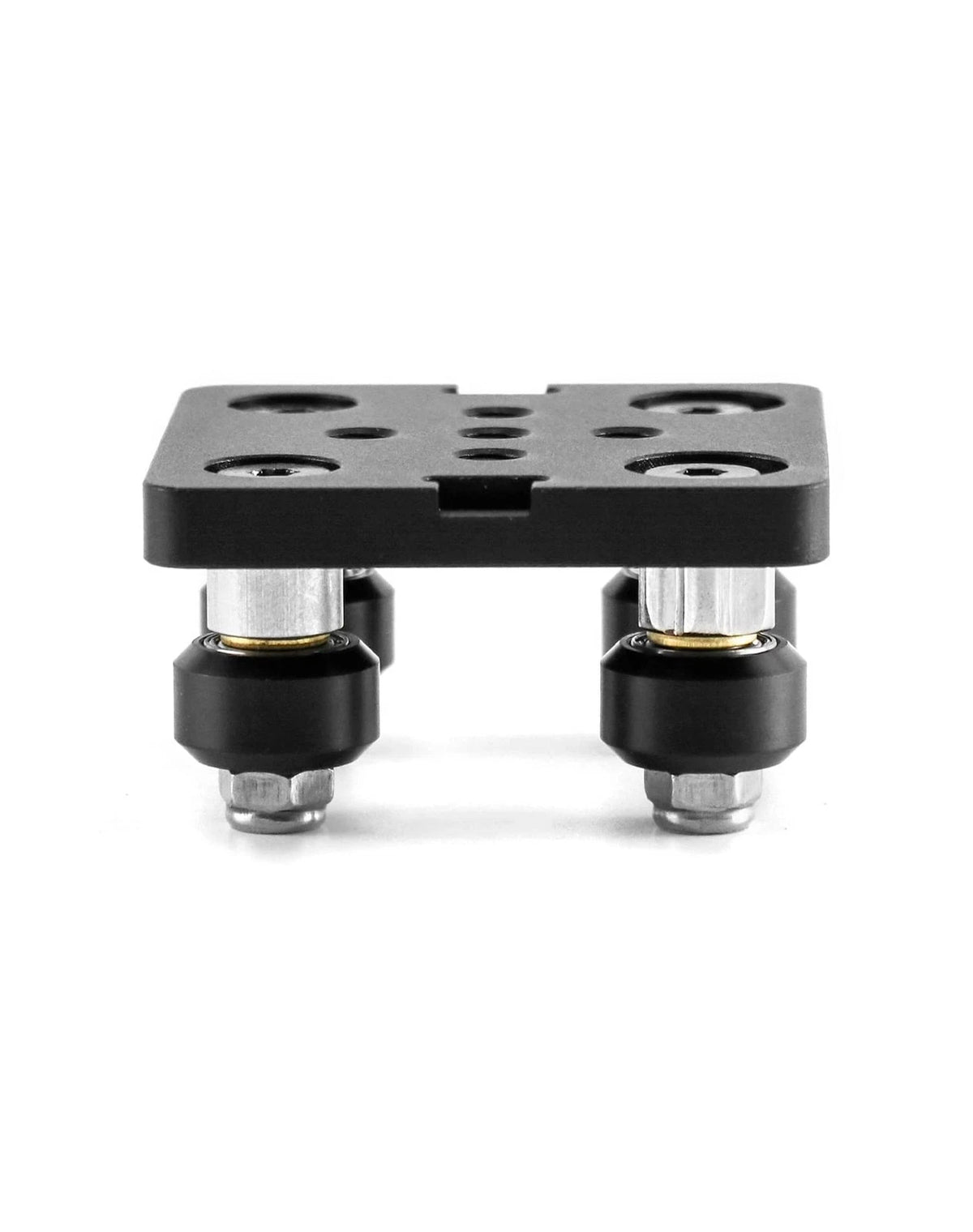 QWORK Small V-Wheel Plate, 2 Pack V-Slot Gantry Rod Plate 50mm x 50mm, 2 Pcs