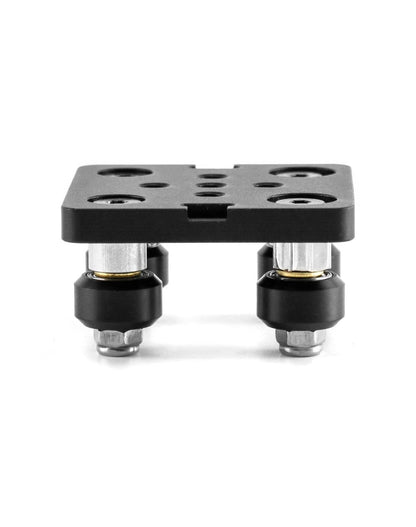 QWORK Small V-Wheel Plate, 2 Pack V-Slot Gantry Rod Plate 50mm x 50mm, 2 Pcs