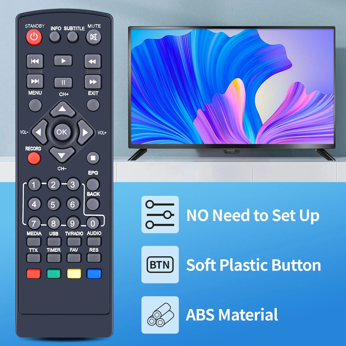 Remote Control For Ematic Digital Converter Box AT102