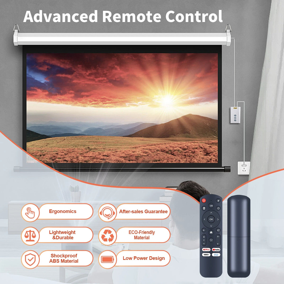 Remote Control For Polocsh P7 / WiMiUS P61 Pro / HAPPRUN KC7 Projector