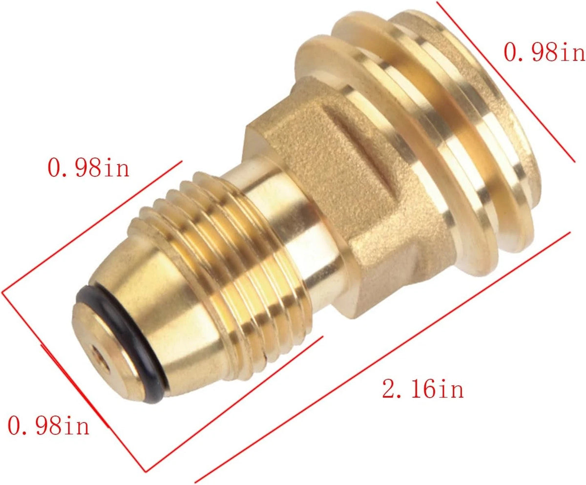 Hooshing Propane Tank Adapter Converts POL LP Service Valve to QCC1 /...