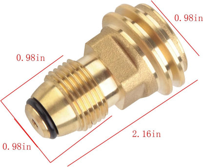 Hooshing Propane Tank Adapter Converts POL LP Service Valve to QCC1 /...