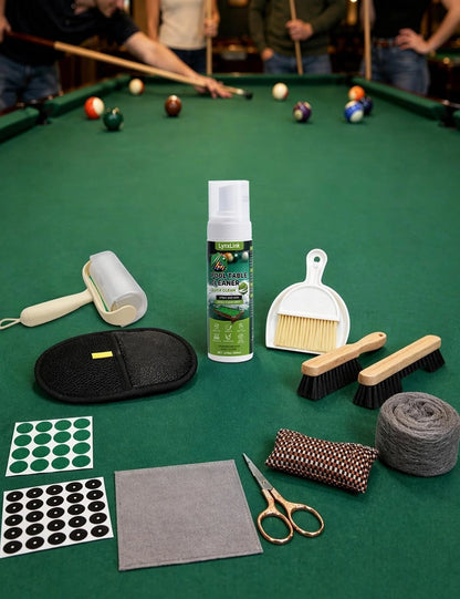 Pool Table Cleaner Kit - Anti-Residue Foam Billiard Cleaning Natural
