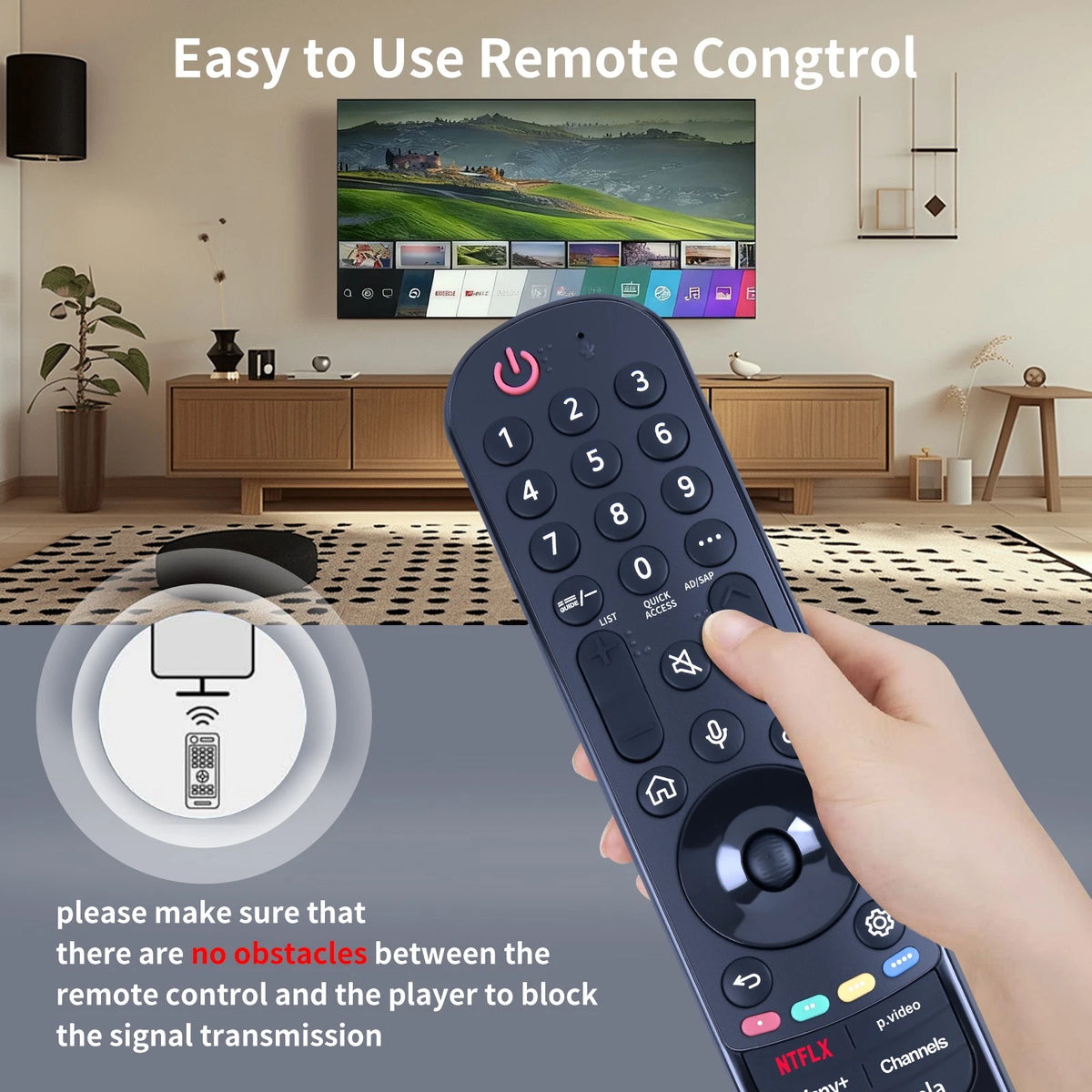 Remote Control MR23GA AKB76043102 For LG LCD TV IR without Voice/Cursor 86QNED80
