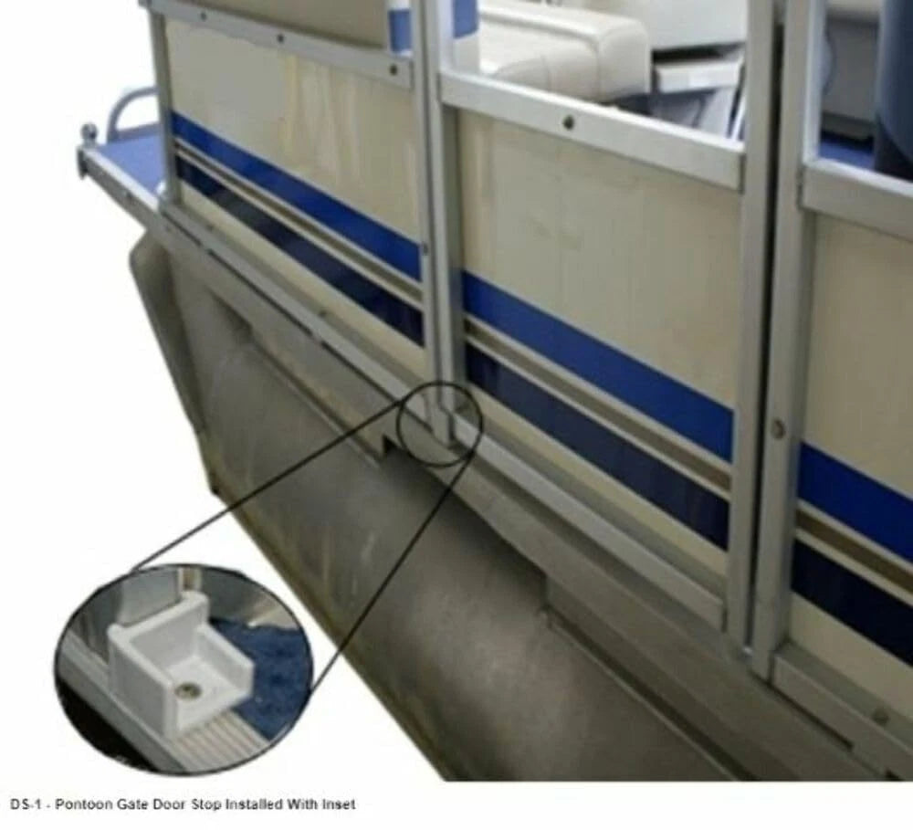 T-H Marine DS-1R-DP Pontoon Door Stop - Right Hinge,Gray Gray