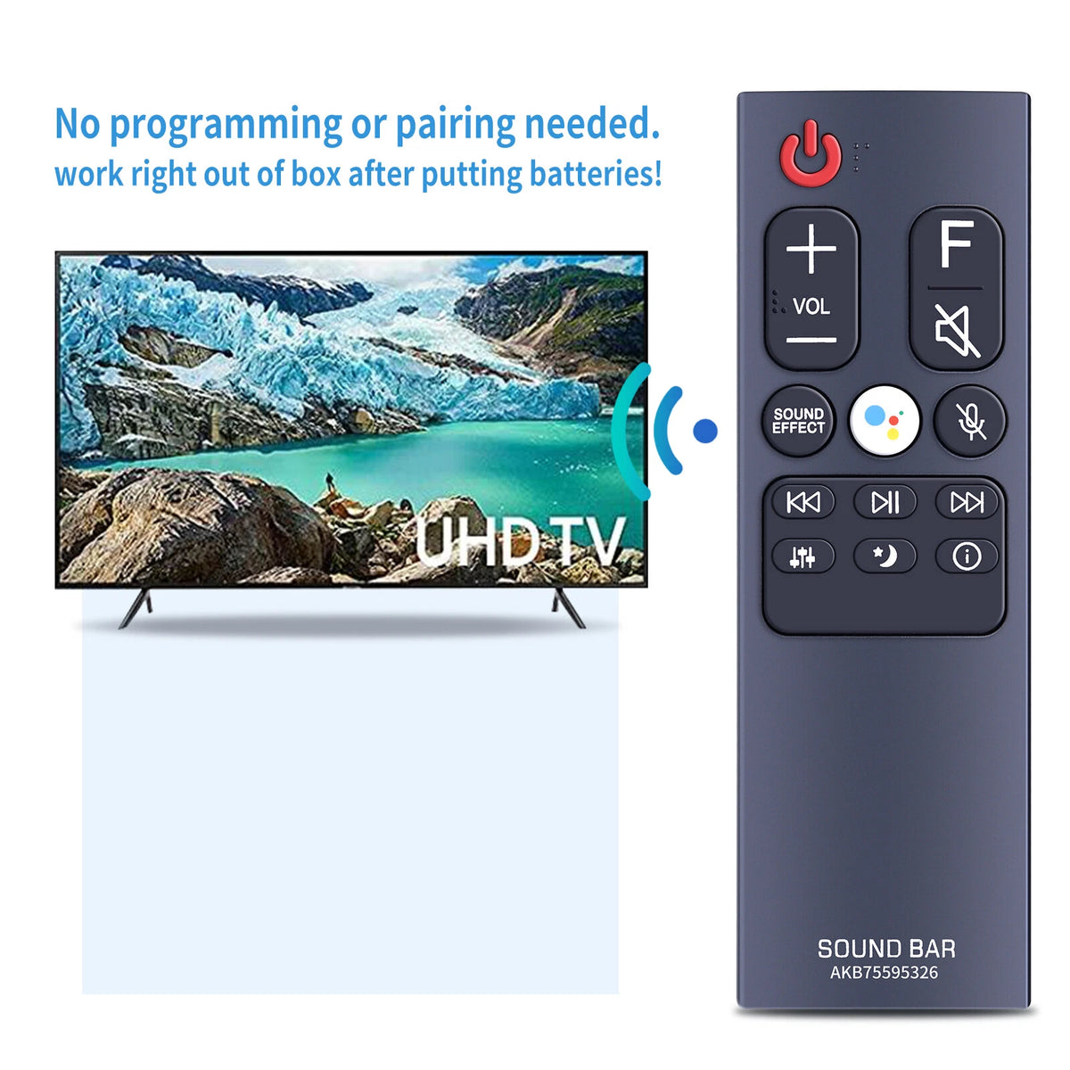 AKB75595326 Remote Control For LG Soundbar MA6 SL10YG SL8YG SL9YG without Voice