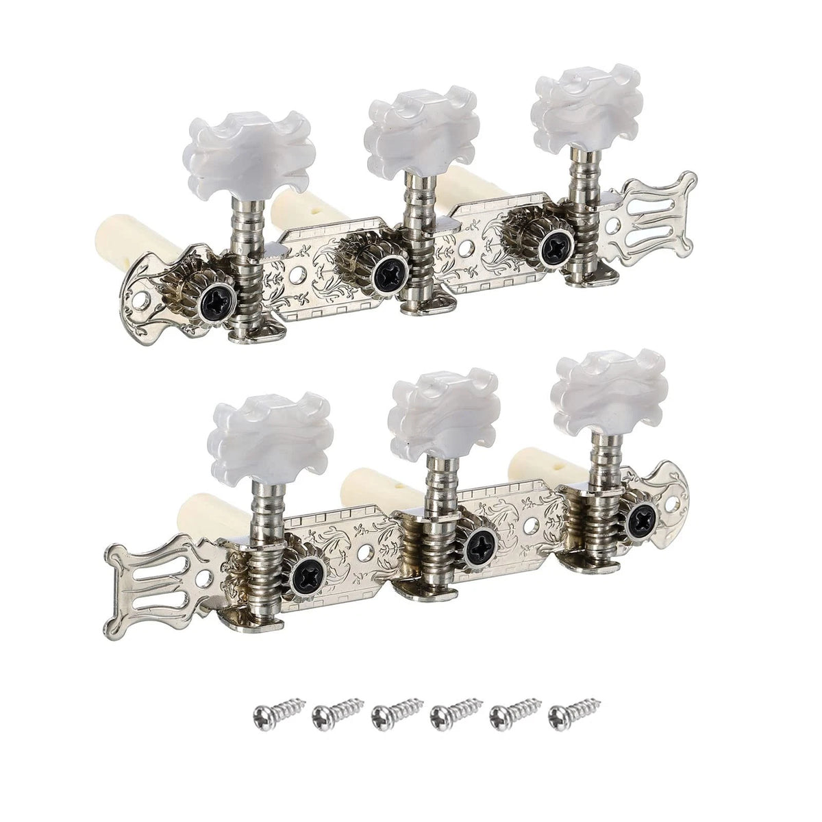 PATIKIL Guitar Tuning Pegs Machine Heads 120mm x 40mm, Silver Tone