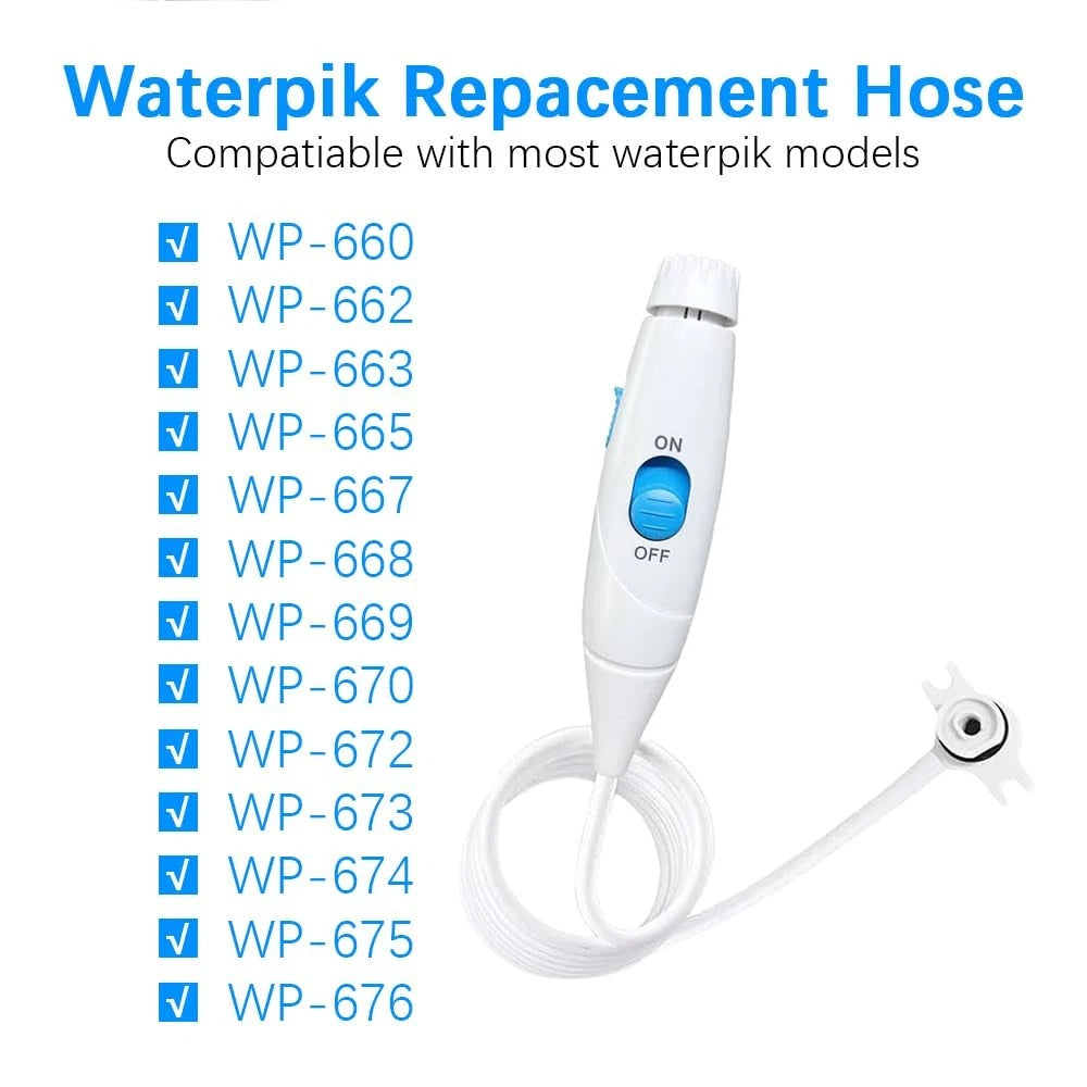 Flosser Replacement Handle Standard Water Hose Plastic with Blue
