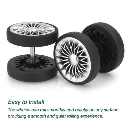 Ech.Apr Luggage Wheels Replacement OD 55mm, 8 Pcs Suitcase Grey