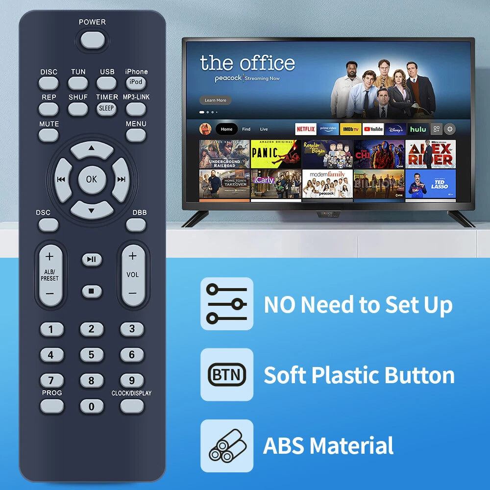 RC2023639/01 Remote Control For Philips Cube Micro Music System DCM109/37