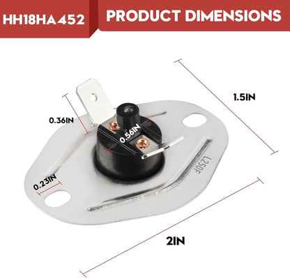 HH18HA452 L250 Furnace Flame Rollout Limit Switch Fits for Bryant black