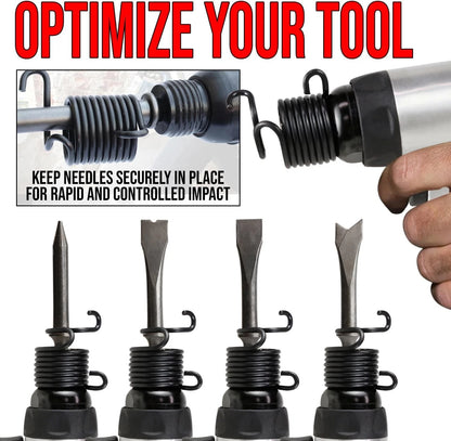 LE LEMATEC Spring Retainer for Air Hammer Chisel Gun - Secure 3/8in Black