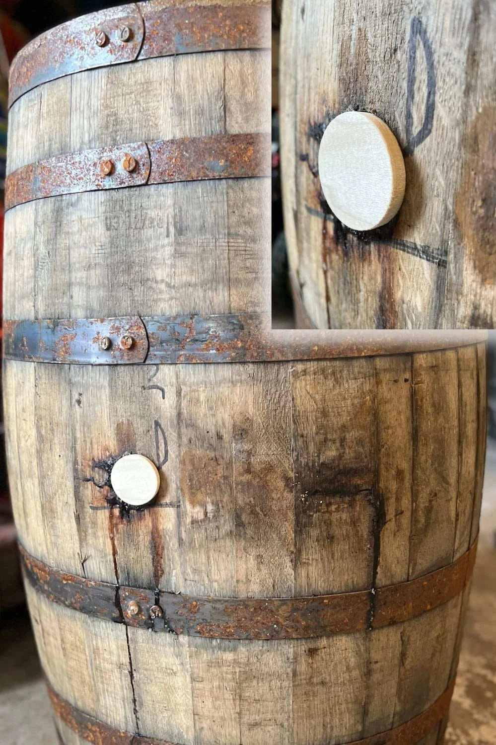 2-Inch Poplar Wood Bourbon Wine Barrel Cask Keg Bung Plug - Great for Home...