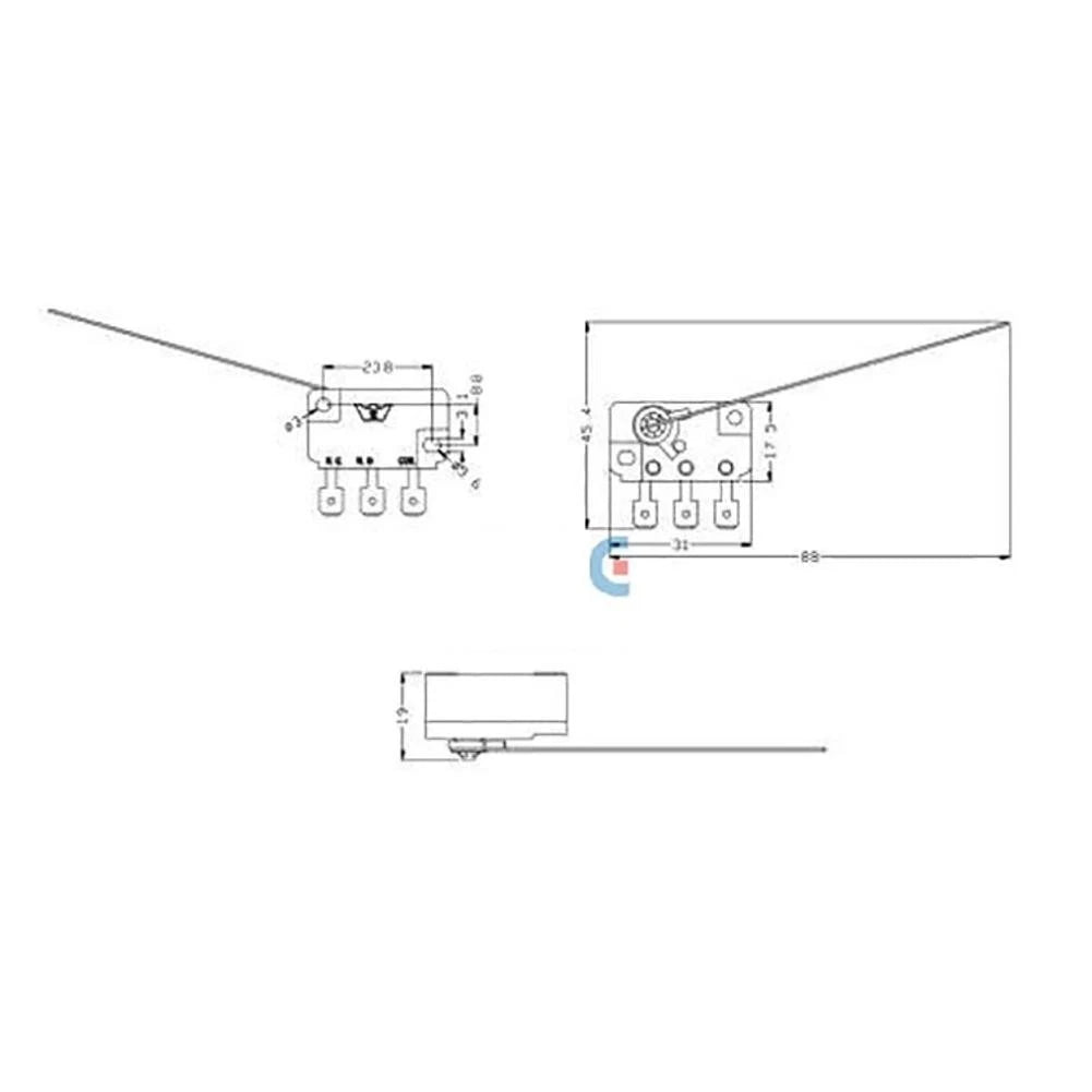 5 Pieces Long Hinge Microswitch Arcade Change-Coin Acceptor Micro Switch