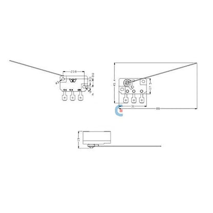 5 Pieces Long Hinge Microswitch Arcade Change-Coin Acceptor Micro Switch