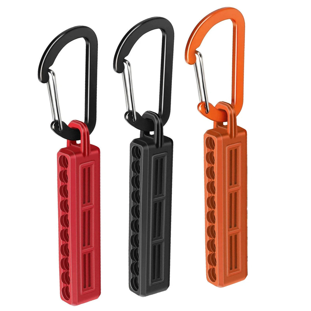 3x 1/4" Hex Bit Holder Storage Rail Power Drill Bit Organizer With Carabiner
