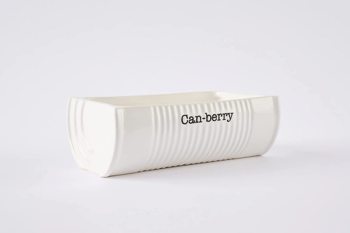 Mud Pie Can-Berry Ceramic Cranberry Serving Dish and Spatula One Size, White