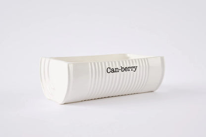 Mud Pie Can-Berry Ceramic Cranberry Serving Dish and Spatula One Size, White