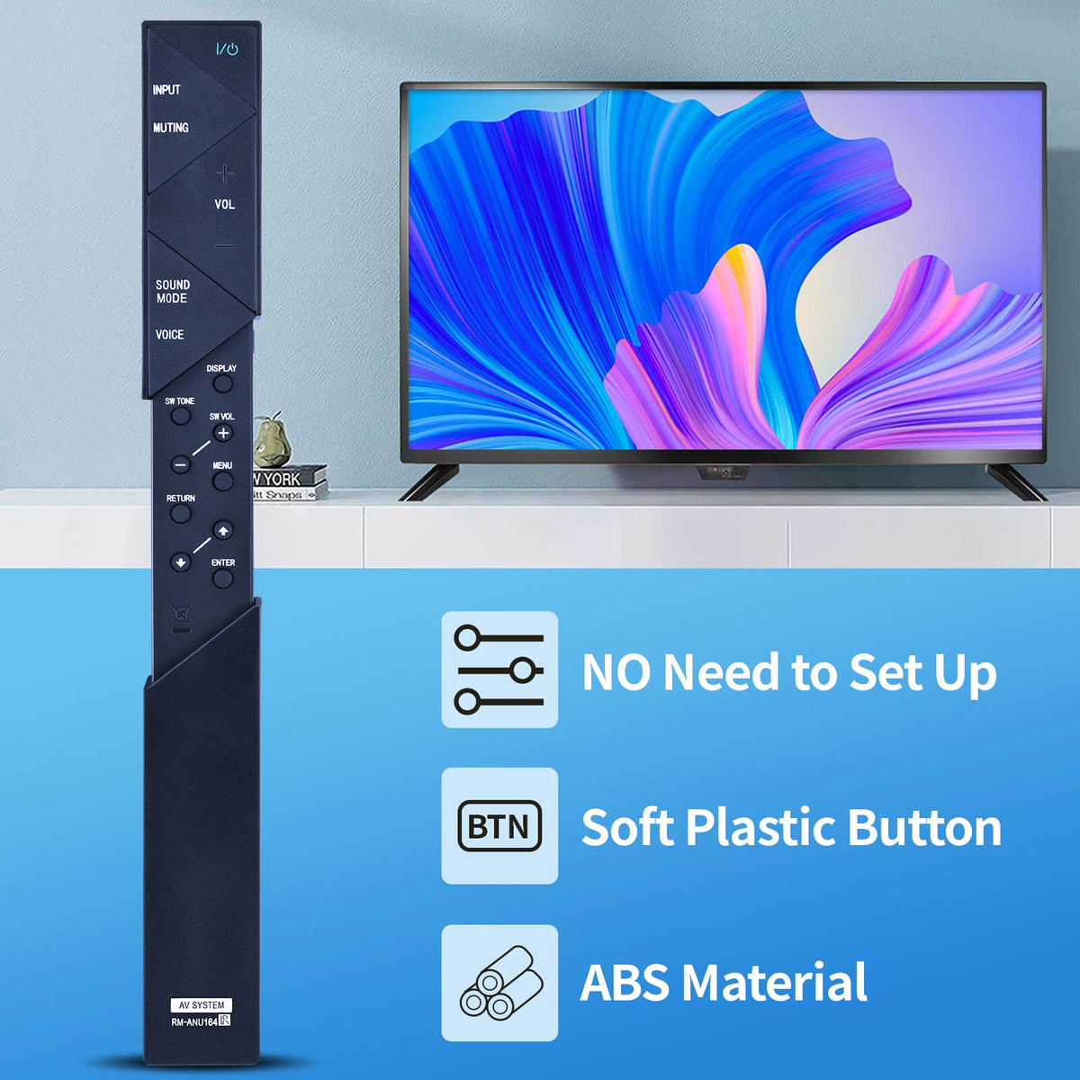 RM-ANU164 For Sony Sound Bar Remote Control HT-ST3 SA-WST7 SS-ST3 HTST7