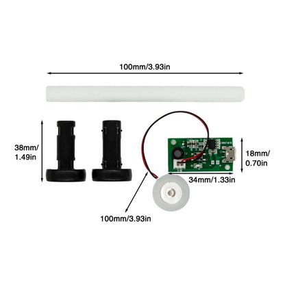 4PCS 5V USB Humidifier Atomization Disc Kit with Circuit Board 34.8mm, green