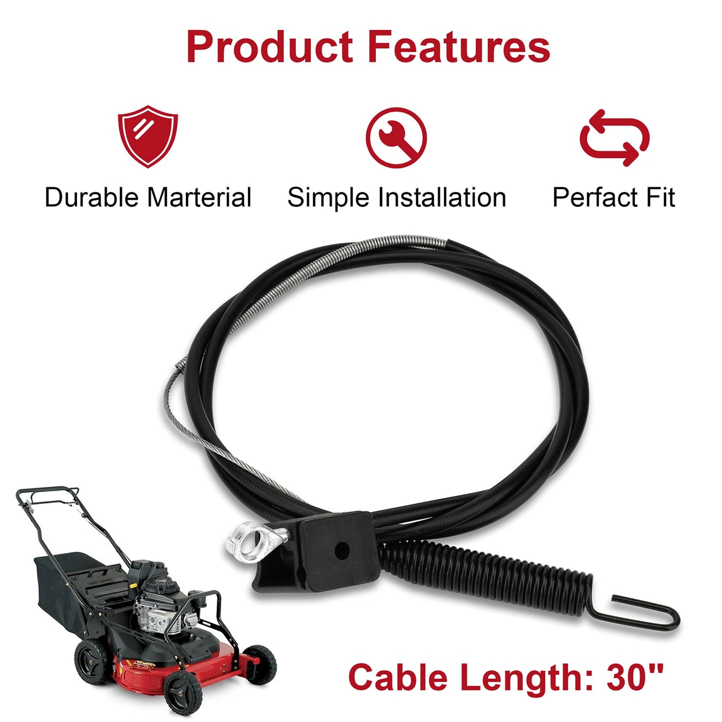 Blade Brake Cable 137-4759 For Exmark Toro 22207 22210 22215 22225 ECS180