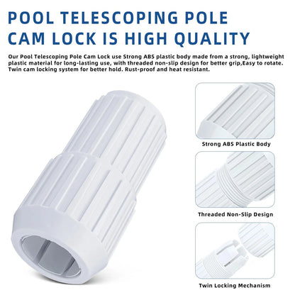 Adabuing Pool Telescoping Pole Cam Lock Replacement - fit for EZ White