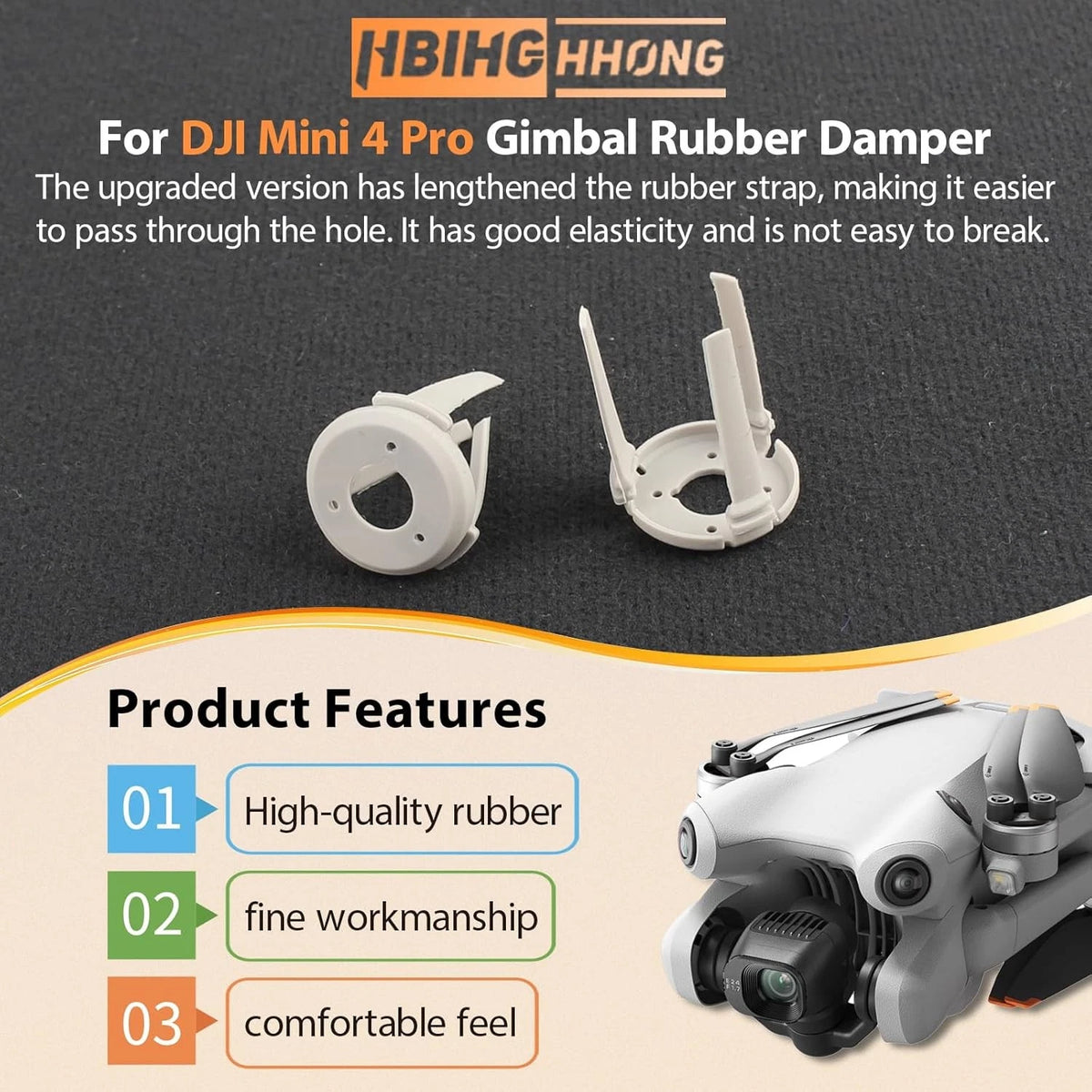 Replacement for DJI Mini 4 Pro Gimbal Shock Absorption Rubber 4...
