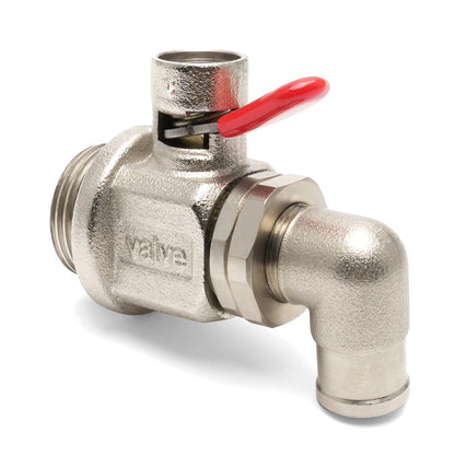 Engine Oil Drain Valve (27mm-2.0) & L-Shaped Hose End L-002 COMBO PACK