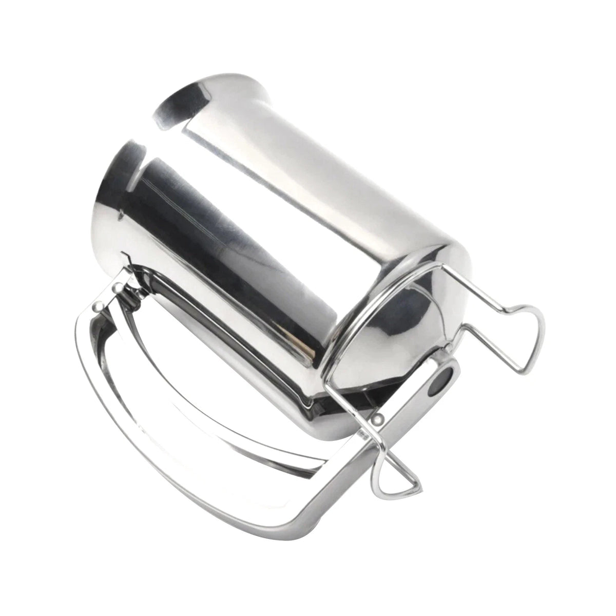 Stainless Steel Batter Dispenser with Quick-Close Valve No Spills for Pancakes