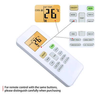 Remote Control For Midea/Blue Star Air Aonditioner RG52E2/BGEF RG52A4/BGEF