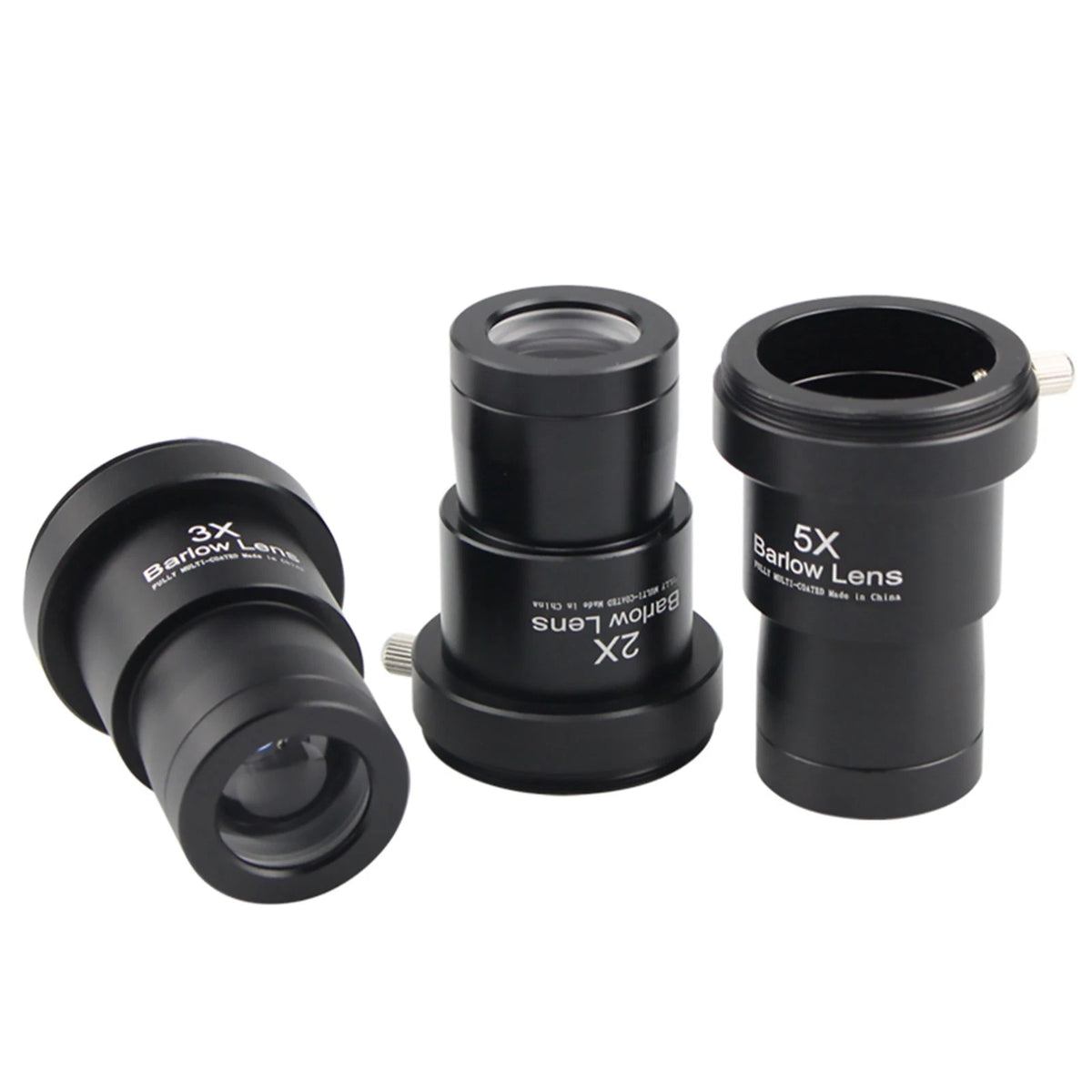 3Pcs/Set 1.25 inch Astronomical Telescope Barlow Lens 2X 3X 5X Eyepiece Lens;