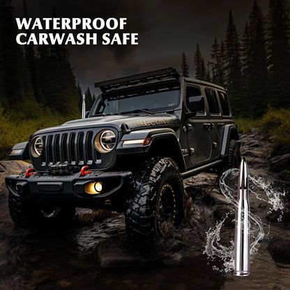 Chrome Bullet Antenna 50 Cal Car Truck 5.5inch,