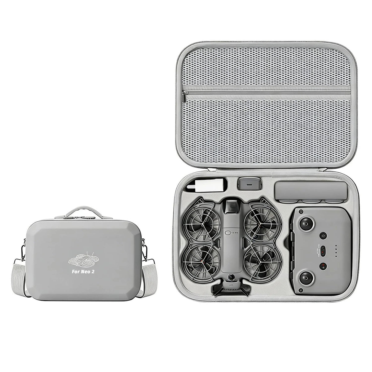 Carrying Case for DJI Neo 2, Portable 32.5*23.5*9CM (12.8*9.2*3.5IN), grey
