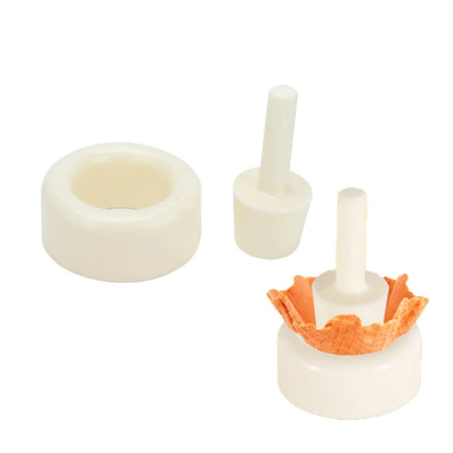 2PCS Waffle Cone Shaper, Ice Cream Maker Roller White