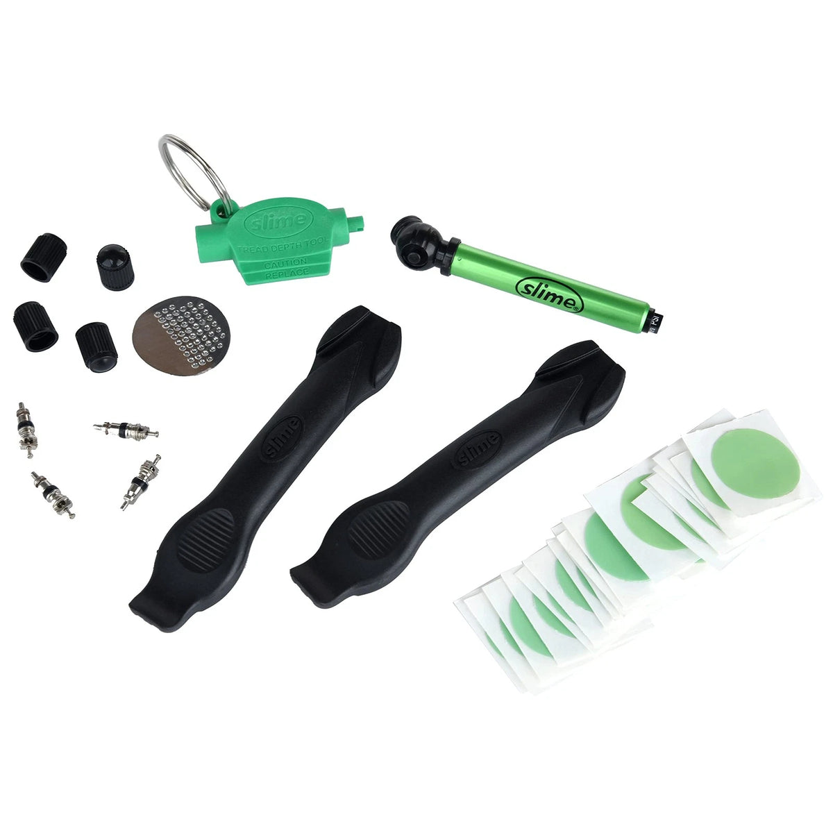 Slime 20482 Tire Tackle: Bike Tube Repair & Maintenance Kit, One Size, green