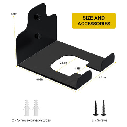 JNIHEEP Garage Organizer Trimmer Rack, Garden Power 1 Bracket, Black 1 Pack