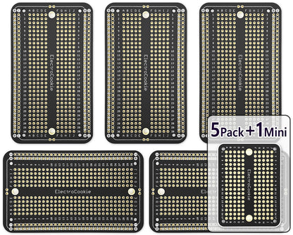 ElectroCookie Prototype PCB Solderable Breadboard for Electronics 2.Black