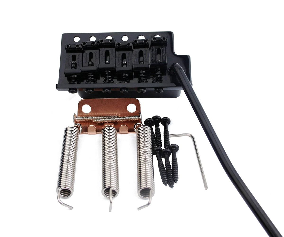 Guyker Tremolo Bridge 83 x 39.5mm (3.27 x 1.56 inch), Zinc Block, Black