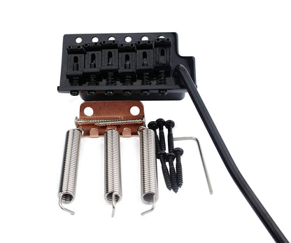 Guyker Tremolo Bridge 83 x 39.5mm (3.27 x 1.56 inch), Zinc Block, Black