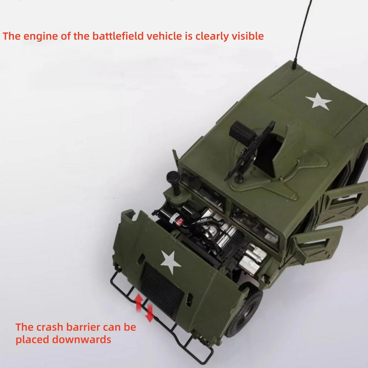 24cm Diecast Alloy 1/18 For Hummer Hmmwv Battlefield Vehicle Model Craft