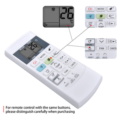 Replacement Remote Control For Sharp Air Conditioner CRMC-A876JBEZ