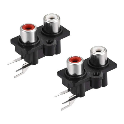 2PC RCA Female Socket Panel Mount Connector Accessory for Professional Audio Use
