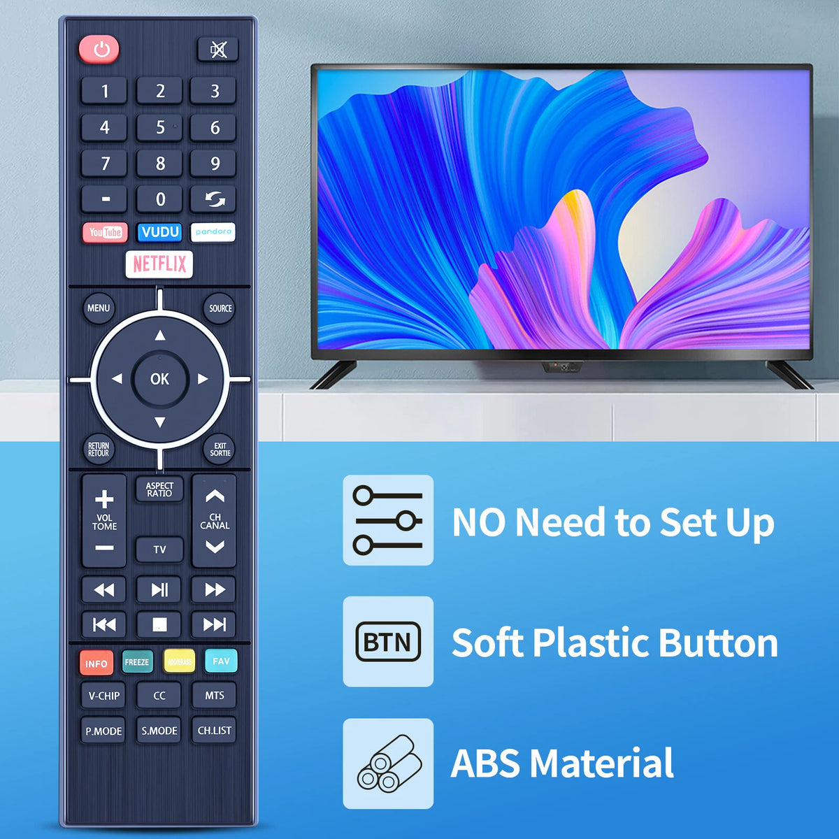 Remote Control For Westinghouse Smart TV WD40FB2530 WE50UB4417 WE55UB4417
