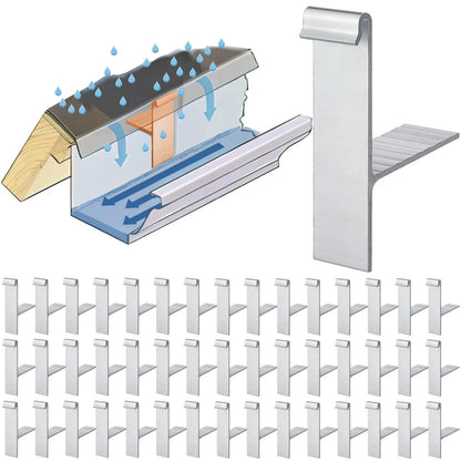 Blulu 50pcs 5 Inches Aluminum Gutter Wedges for 5 Inch K Style T, Silver/Gray