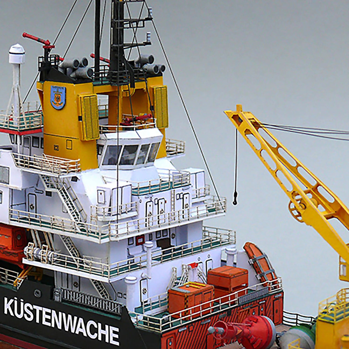 1:250 Germany Mellum Coast Guard Pollution Monitoring Ship Souvenir Gift For Kid