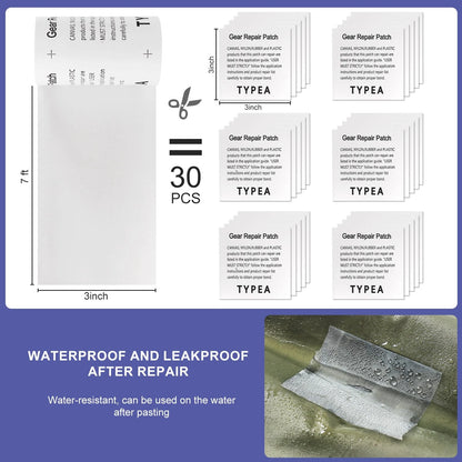 EPDPLAY Waterproof Clear TPU Inflatable Repair Patch Kit - 3 in x 7 ft Blue