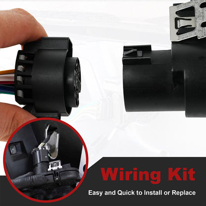 7 Way Trailer Tow Hitch Connector Receptacle Harness Installation Kit